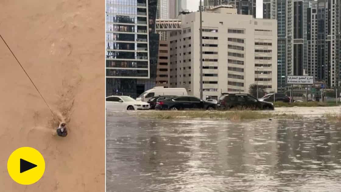 Flash flooding in Oman and UAE hit by heaviest rainfall in 75 years – video