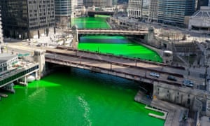 St Patrick S Day Marked In Green Around The World In Pictures Life And Style The Guardian St Patrick Day Chicago 2022