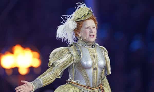 Dame Helen Mirren performed as Elizabeth I.