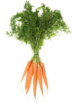 Half a dozen of carrots, shot in studio and perfectly isolated on white.