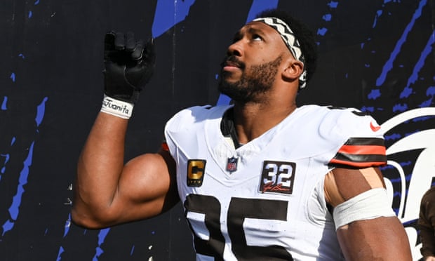 One-man avalanche Myles Garrett should be a rare NFL defensive MVP | Cleveland Browns | The Guardian