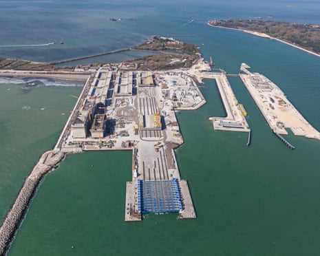 Vista aérea de Venecia canales y edificios históricos