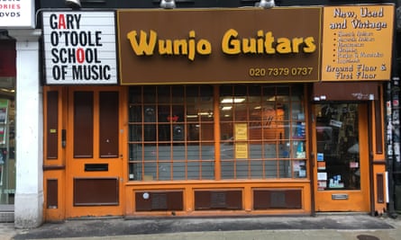 One of Denmark Street’s guitar shops.
