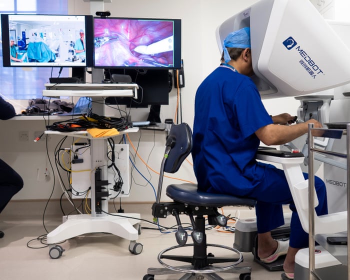 Sci-fi surgery as doctor in UK directs robot to remove a prostate in Gibraltar | UK news | The Guardian