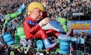 A Trump float at Nice Carnival parade yesterday. Perhaps a theme park could be be built where he would be president for life, flying around in an Air Force One that never leaves the ground.