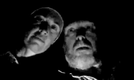 A screengrab from a video of Gareth and Stacey Train looking at the camera