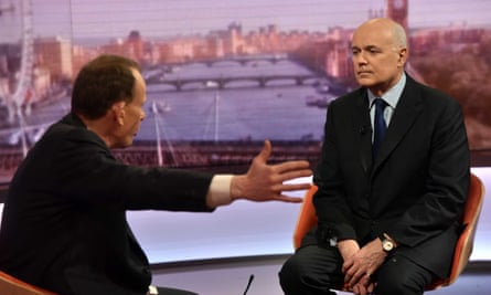 Iain Duncan Smith speaking to Andrew Marr