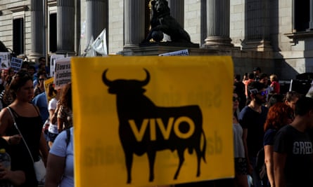 Madrid bullfight rally