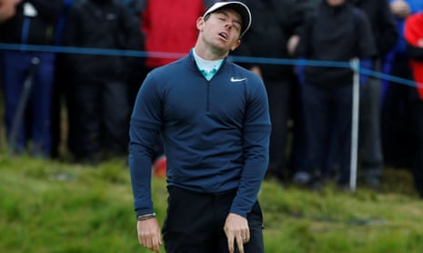 Frustration for Rory McIlroy during the second round.