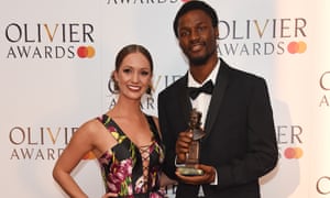 Ashley Shaw with Botis Seva, winner of the best new dance production for Blkdog.