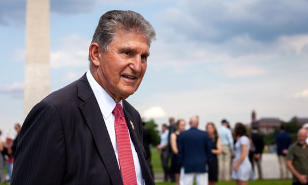 Joe Manchin on Thursday. The West Virginia senator said he might change his mind if next month’s inflation figures are better.
