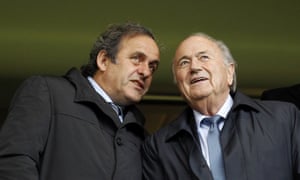 Michel Platini and Sepp Blatter