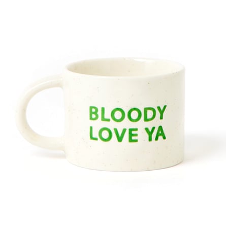 Oliver Bonas Bloody Love Ya Speckle Ceramic Mug