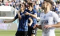 Mario Pasalic (left) celebrates after scoring Atalanta’s first goal against Empoli in the 2-0 victory.