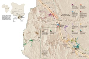 A map of elephant movement in east Africa from Where the Animals Go.