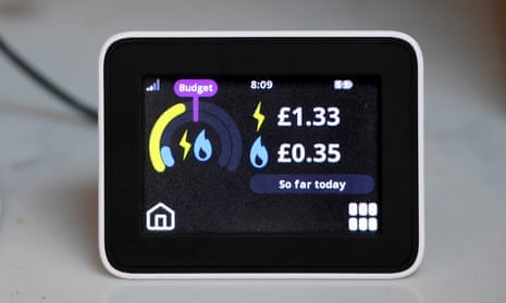 A domestic smart meter showing energy use