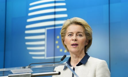 Ursula von der Leyen at the European council summit in Brussels in December