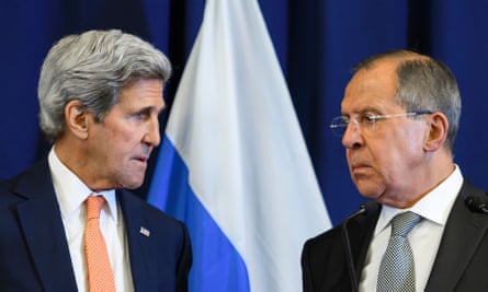 The US secretary of state, John Kerry, left, and the Russian foreign minister, Sergei Lavrov, are to meet on Saturday.