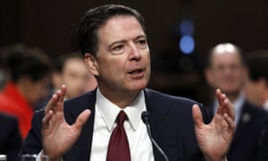 James Comey testifies at the Senate intelligence committee hearing.