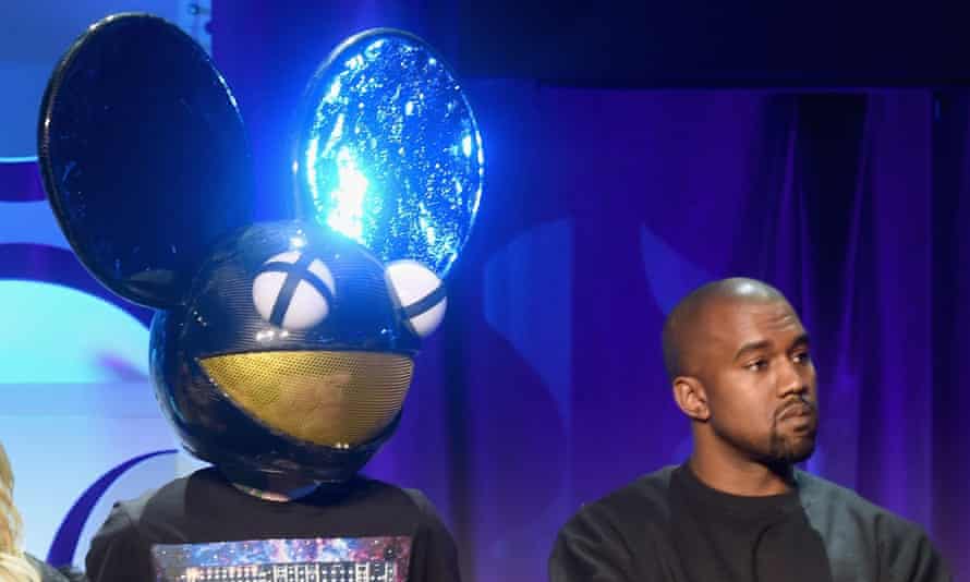 Deadmau5 and Kanye West at the Tidal launch event in New York City, 30 March 2015.