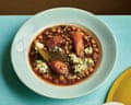 braised chickpeas with carrots, dates and feta