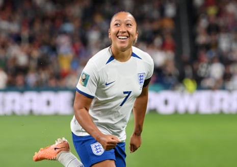 Lauren James celebrates scoring an brilliant, brilliant opener for England.