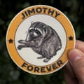 Sticker reads ‘Jimothy Forever’