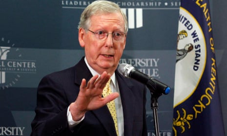 Senate Republican leader Mitch McConnell holds a news conference on the day after the GOP gained enough seats to control the Senate.