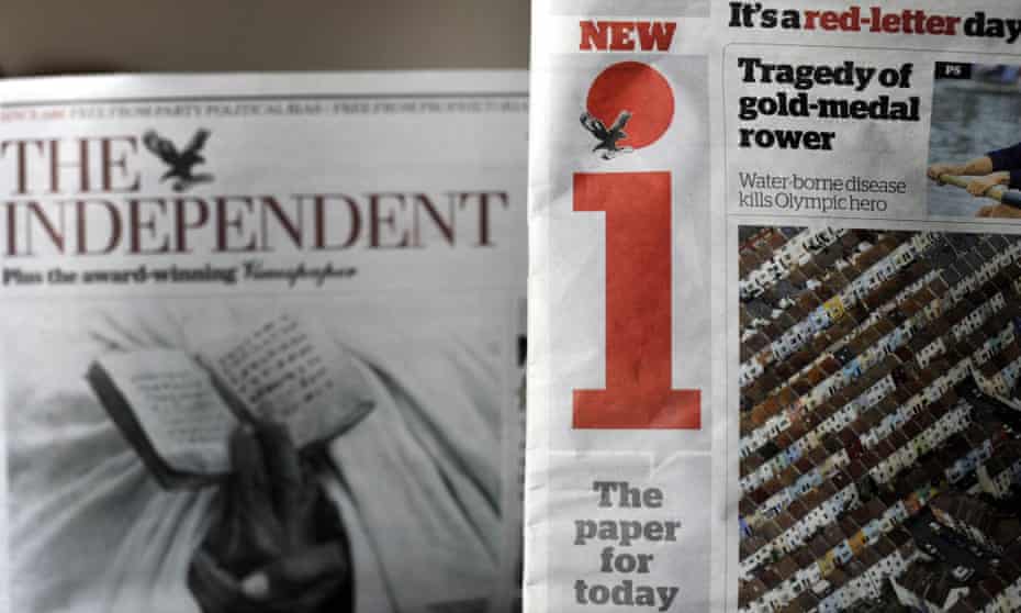 i newspaper with copy of the Independent