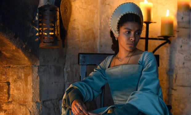 Anne Boleyn’s handmaiden, Madge Shelton, played by Thalissa Teixeira.