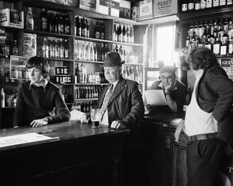 Four patrons in Lynotts Bar, Manorhamilton, County Leitrim, Ireland 1983