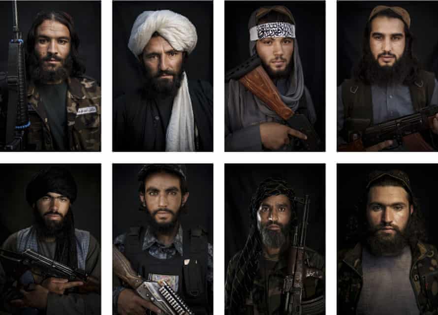 Portraits of Taliban fighters taken at various police stations in Kabul, Afghanistan, from Sept. 16 to 22, 2021.
