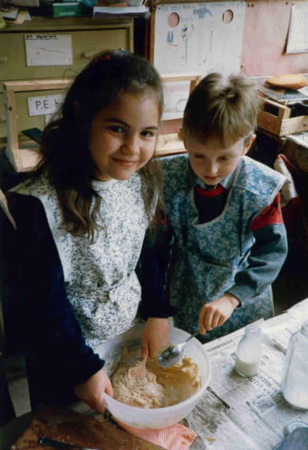 Zafirakou (left) as a pupil at St Michael’s primary school in Camden Town, 1985.