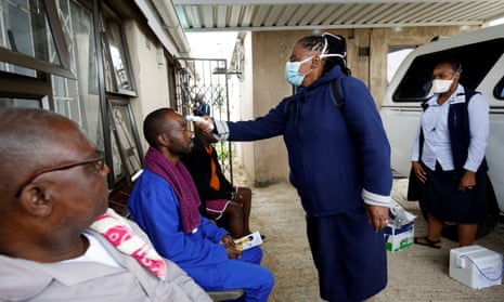 Door-to-door testing in an attempt to contain the coronavirus outbreak, in Umlazi township near Durban, South Africa.