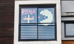 A sign in one the windows at Ranmoor/Endcliffe student accommodation at the University of Sheffield, taken in October 2020.