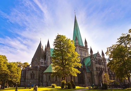 The cathedral in Trondheim, Norway.