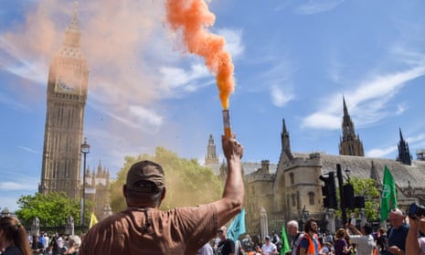 A July rally against the cost of living crisis in Parliament Square, with protesters from Just Stop Oil, Extinction Rebellion, Insulate Britain and other groups.