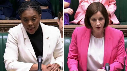 Composite of Kemi Badenoch and Phillipson in the Commons