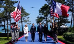 Brigitte and Emmanuel Macron with Joe and Jill Biden