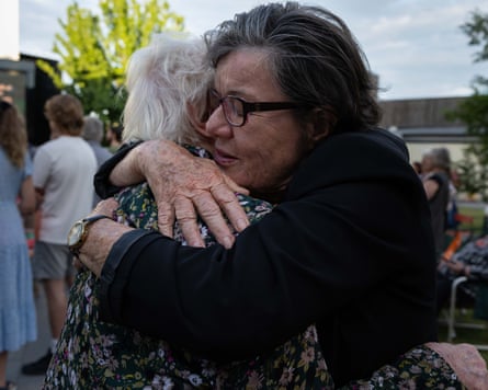 Former independent MP Cathy McGowan at a community vigil for Helen Haines.