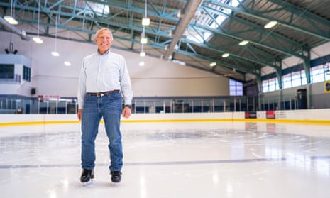 ‘I’m just an old guy going around in circles’ … Richard Epstein at the indoor rink in Santa Fe, New Mexico.