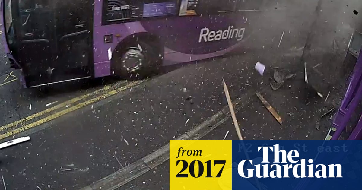 Man Hit By Bus In Reading Survives Without Injury Video Uk News The Guardian