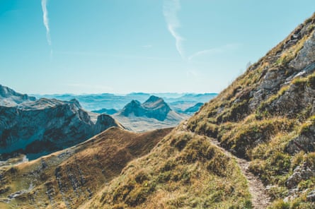 A mountainside path in Durmitor national park.