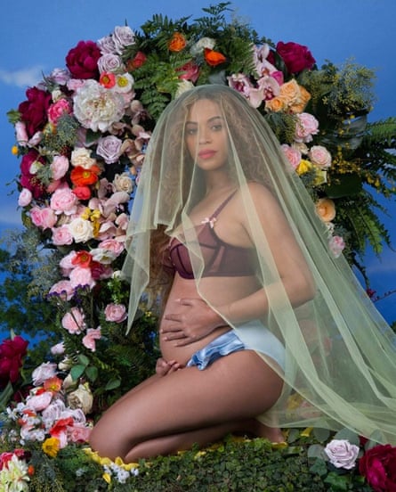 A photograph of Beyonce pregnant with twins by the artist Awol Erizku, which was shared by Beyonce and Ja Z on instagram on 1 February