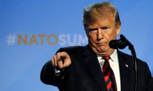 Donald Trump at the Nato summit.