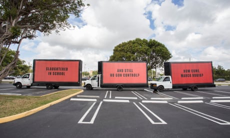 A protest in Miami using the Three Billboards technique.