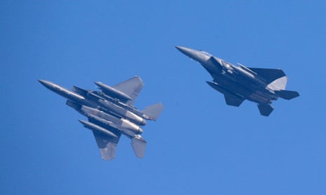 South Korean fighter jets on a training exercise. The defence ministry said its planes fired warnings at Russian aircraft on Tuesday.