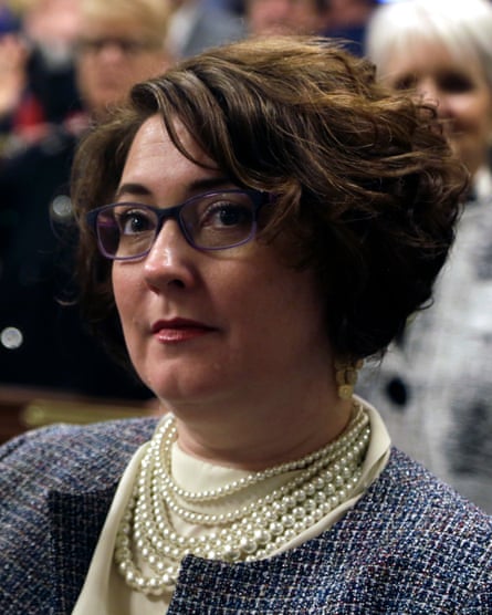 Danielle Friel Otten being sworn in in Harrisburg in 2019.