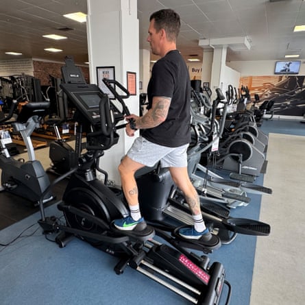 Writer Leon testing the Sole E35 Elliptical Cross Trainer.