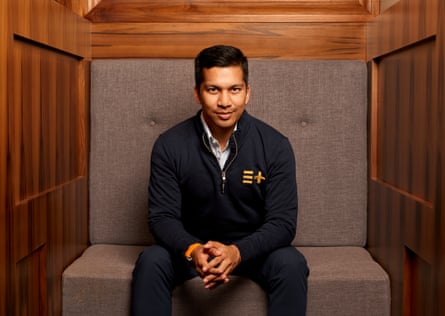 Aron D’Souza, founder and president of Enhanced Games. photographed at Paviline Kensington, London.